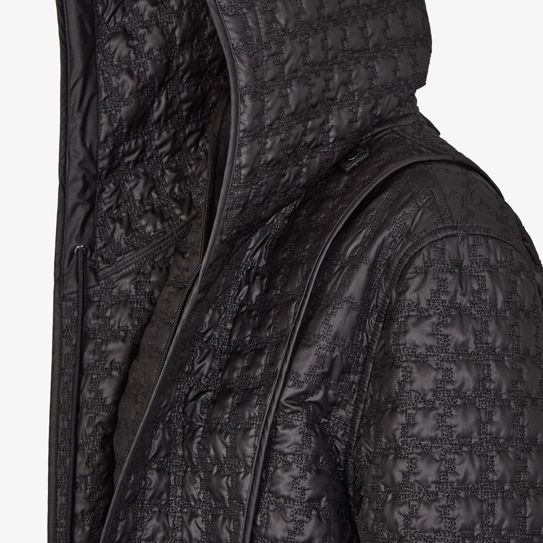 Jacket Black quilted nylon jacket Black - Image 3/4