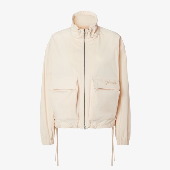 Fendi Windbreaker In Beige Technical Cotton In Neutral