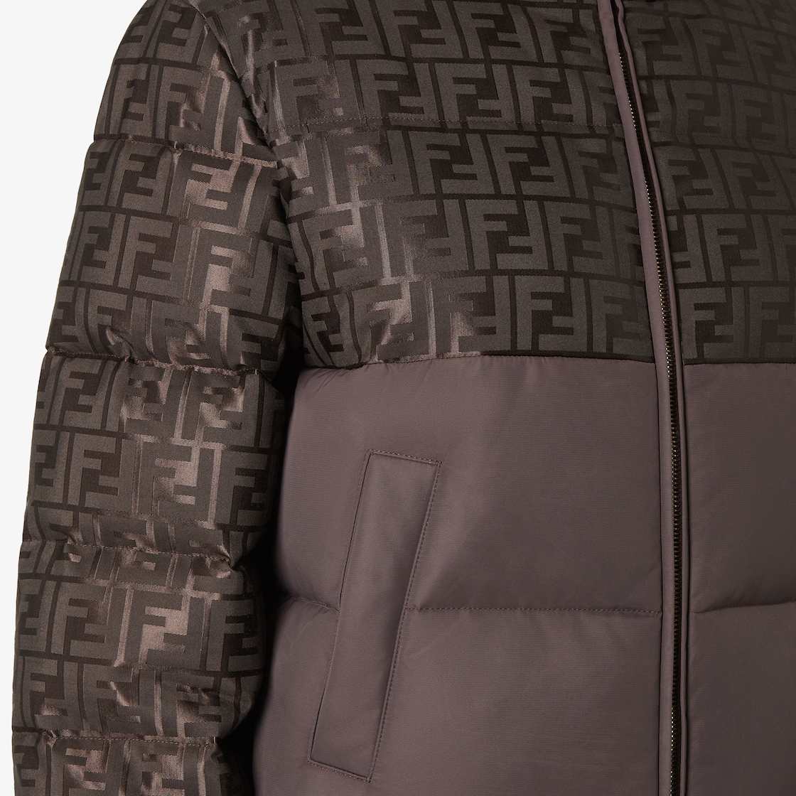 Down Jacket Technical fabric Brown - Image 3/4
