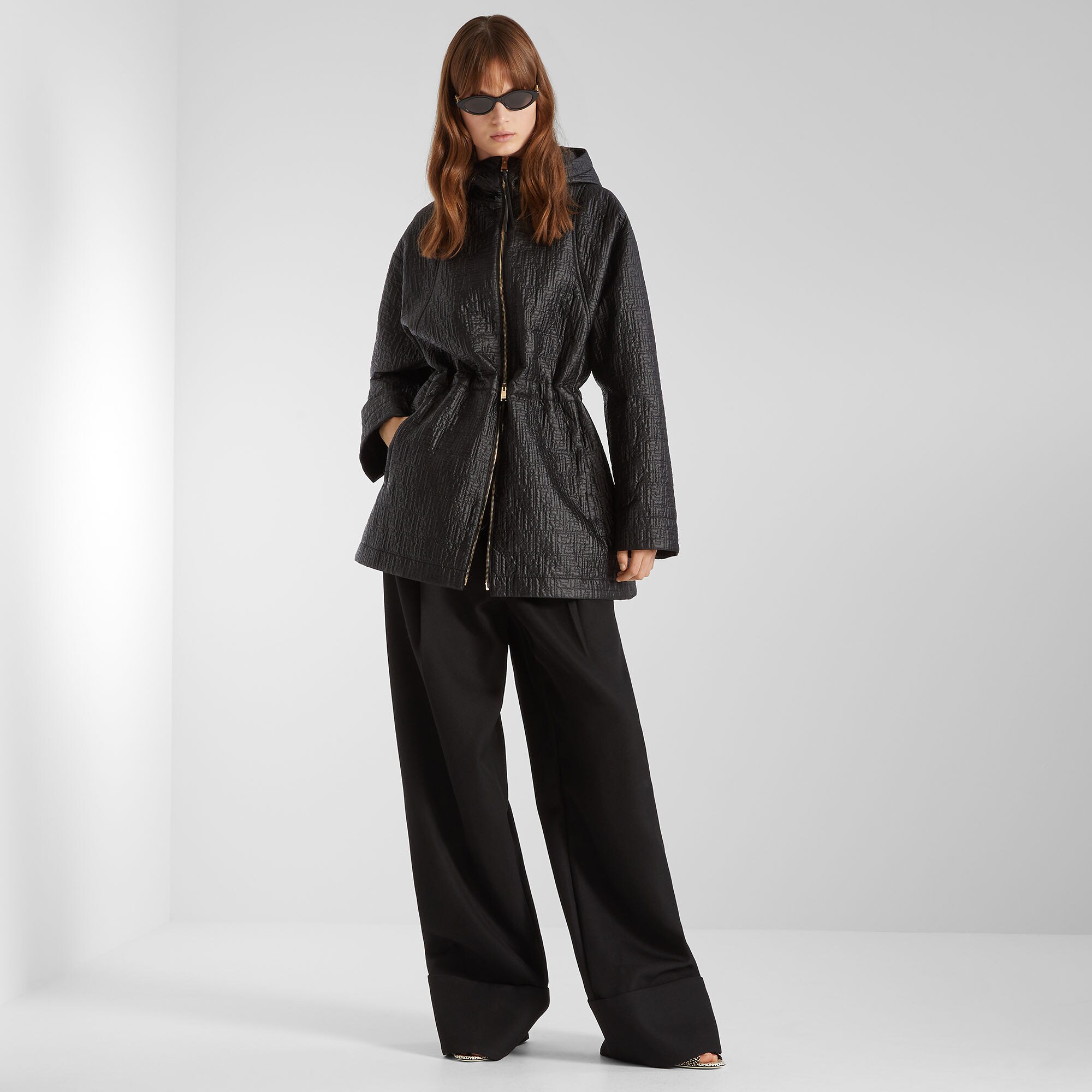 パーカー テクニカルファブリック ブラック | Fendi