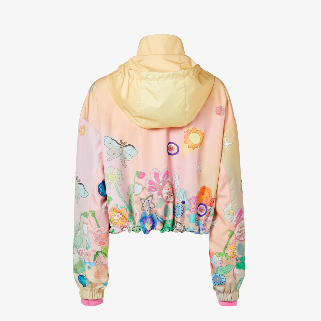 Fantastic Fendi Future Windbreaker Pink and yellow printed nylon windbreaker Multicolour - Image 2/4