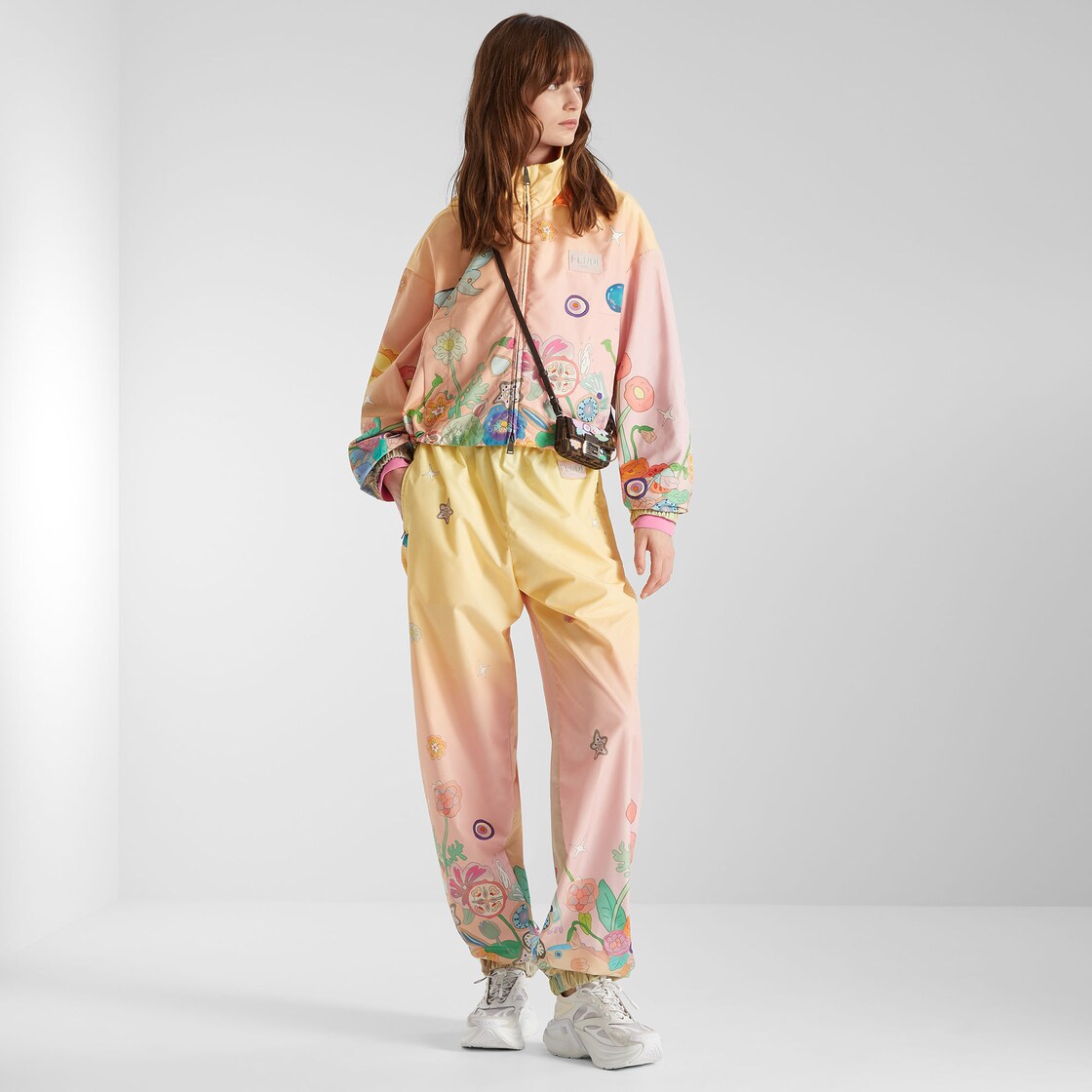 Fantastic Fendi Future Windbreaker Pink and yellow printed nylon windbreaker Multicolour - Image 4/4
