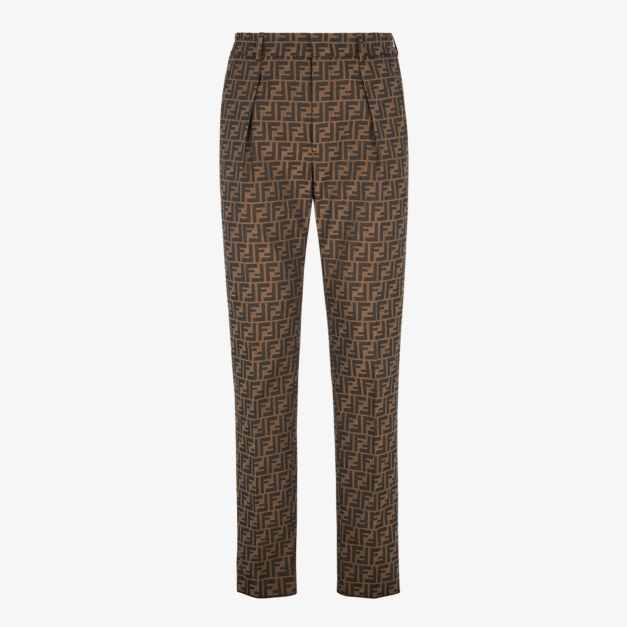 Trousers - Brown fabric trousers | Fendi