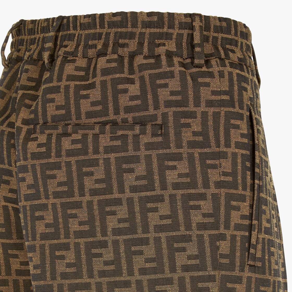 FENDI Logo Print Pants (Trousers) Brown 42