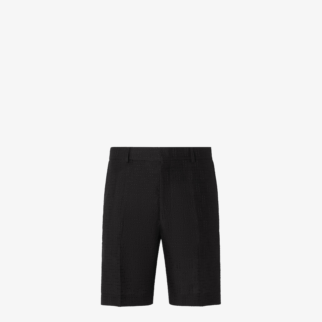 Bermudas Black linen FF jacquard shorts Black - Image 1/3