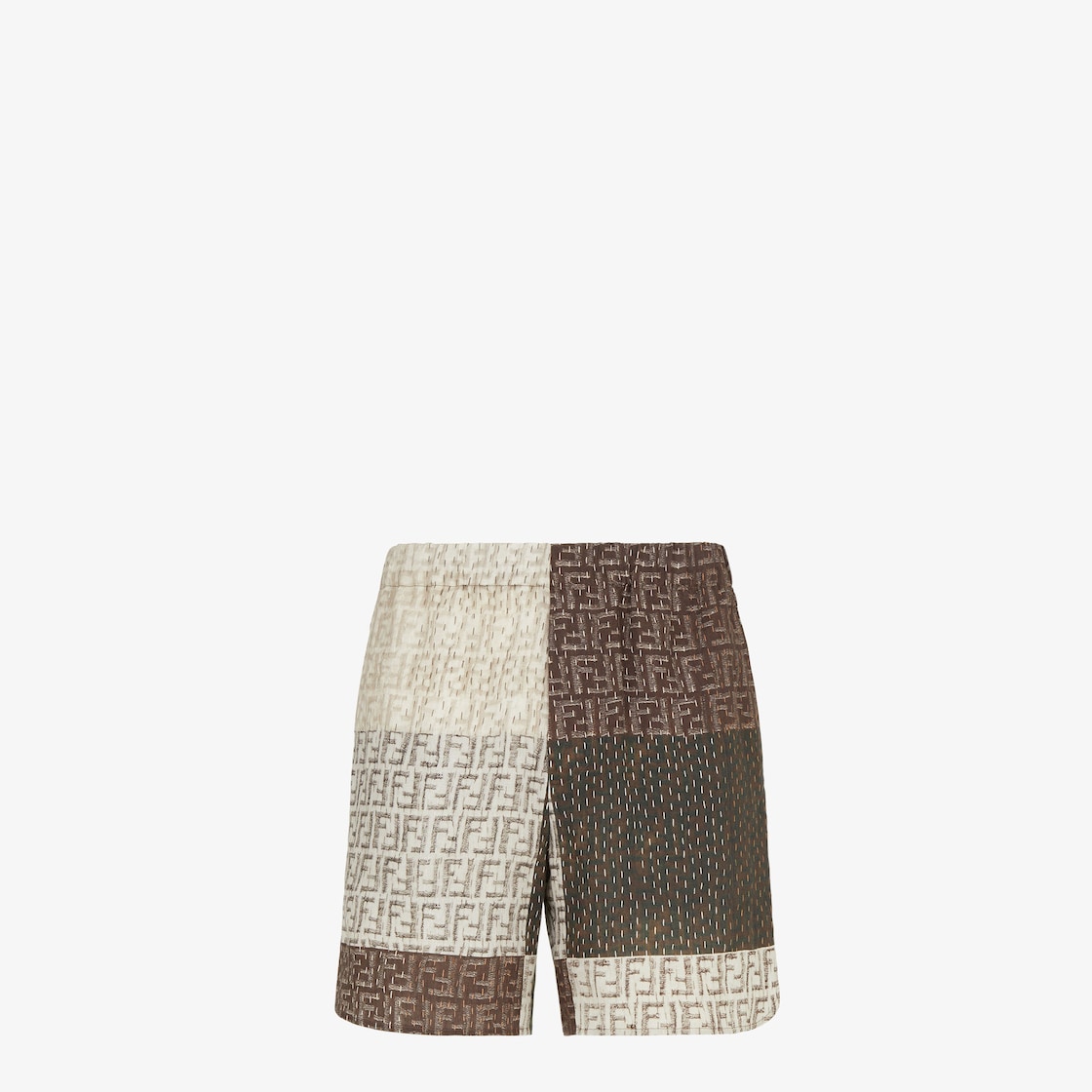 Bermudas Green and brown FF linen shorts Multicolour - Image 1/4