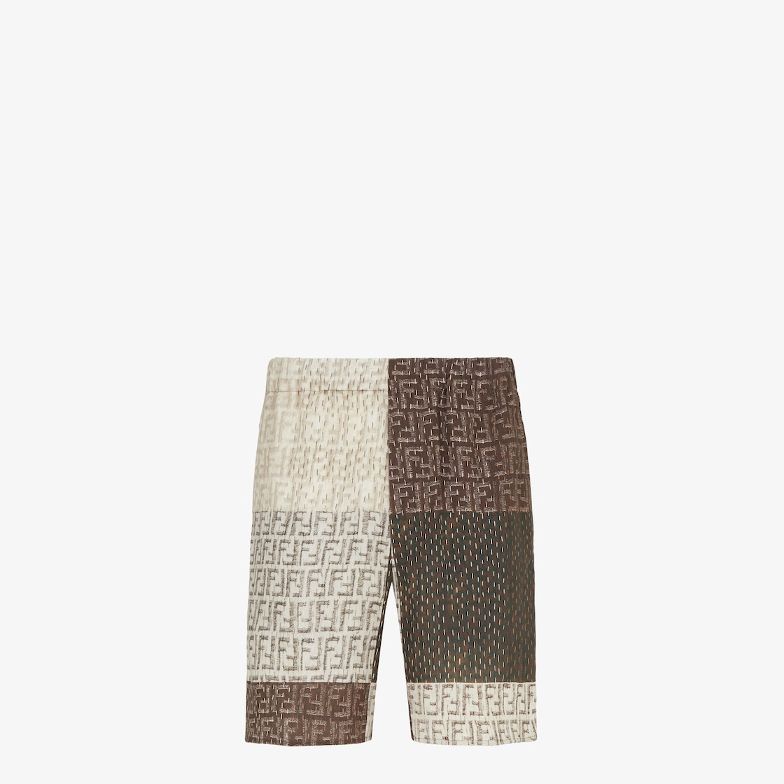 Bermudas Green and brown FF linen shorts Multicolour - Image 1/4