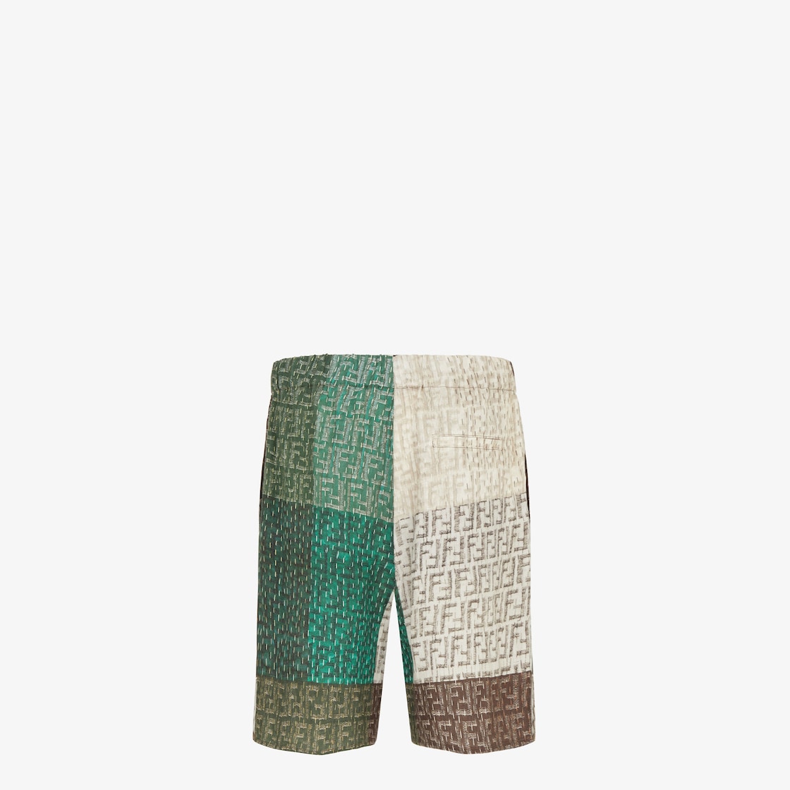 Bermudas Green and brown FF linen shorts Multicolour - Image 2/4