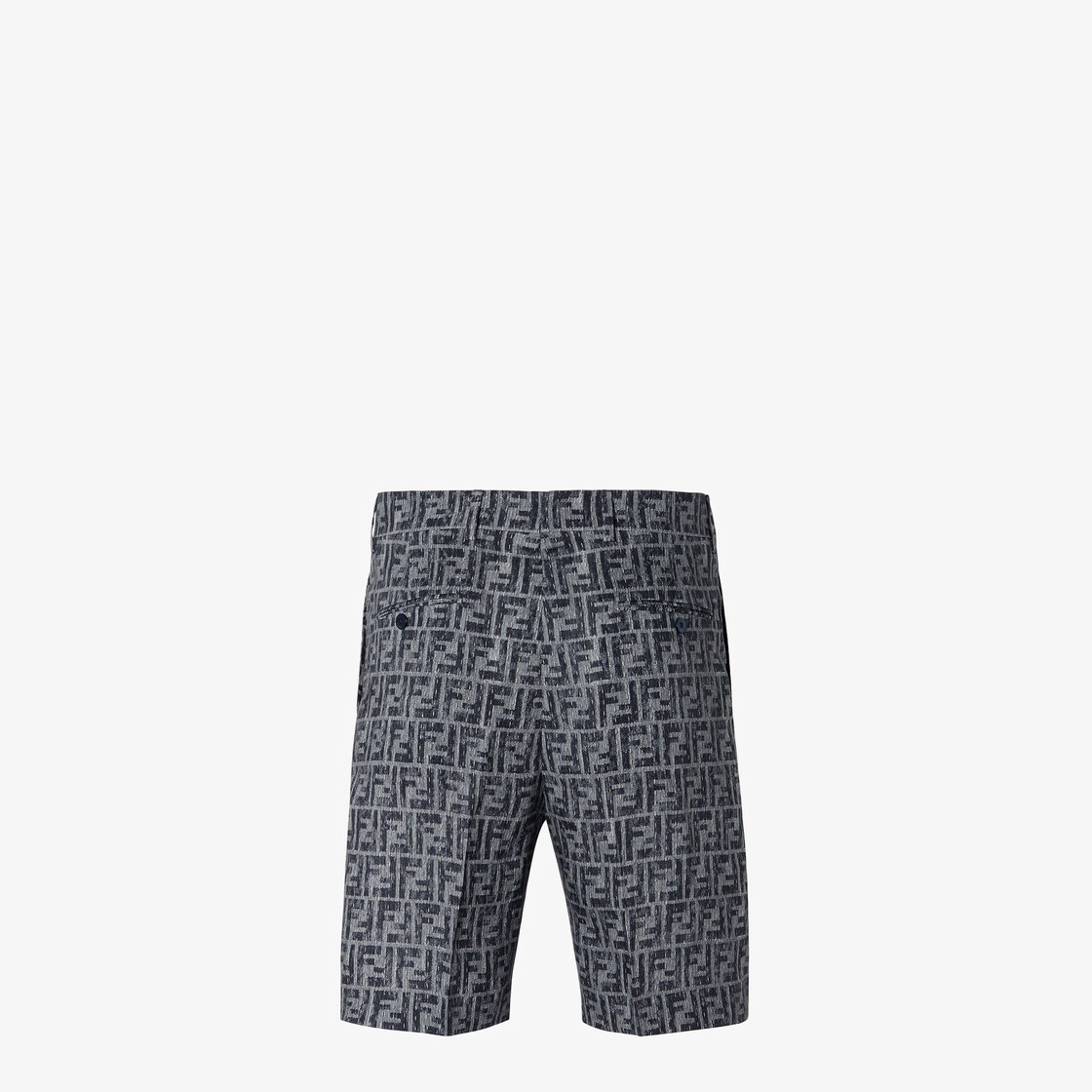 Bermudas Blue FF denim shorts with stitching Blue - Image 2/3