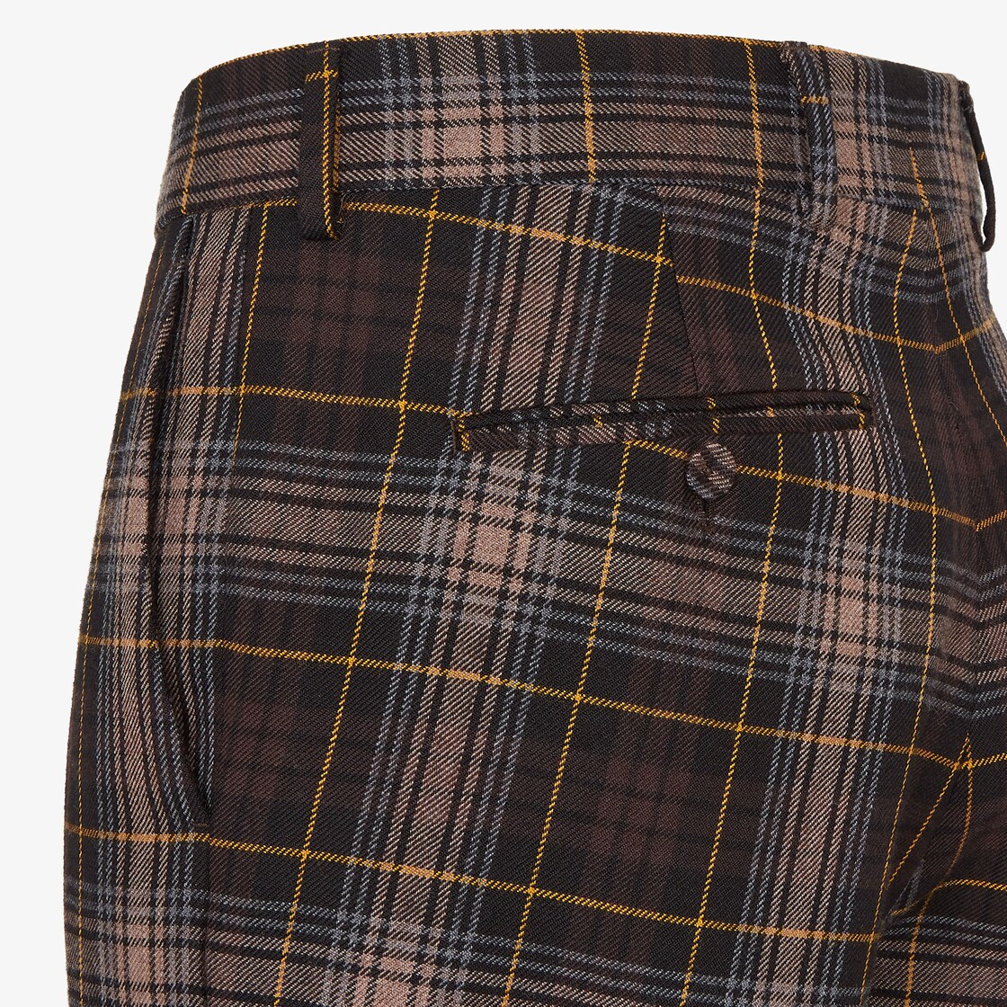 Trousers Brown Fendi Tartan trousers Brown - Image 4/5