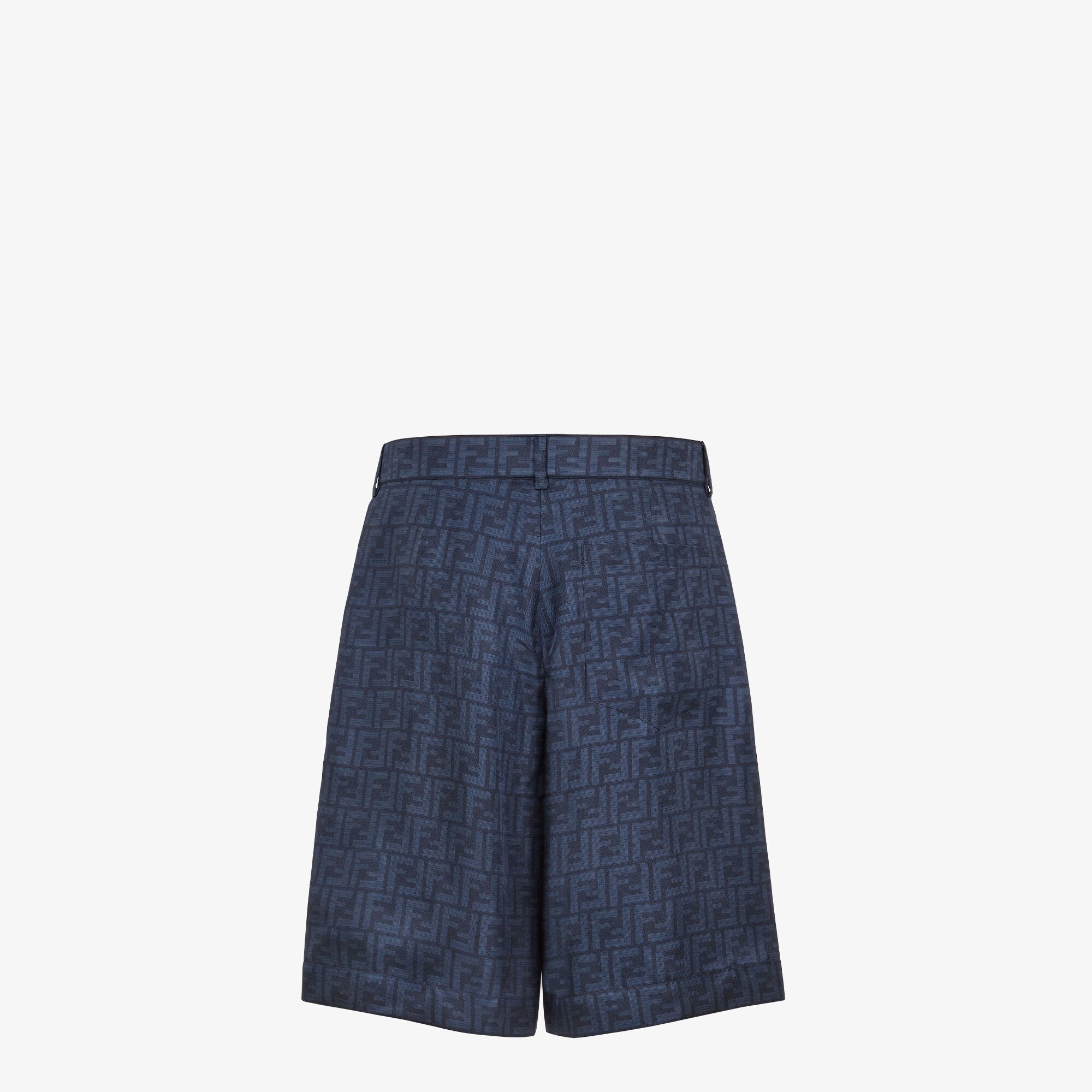 Bermudas - Short pants in blue FF silk | Fendi