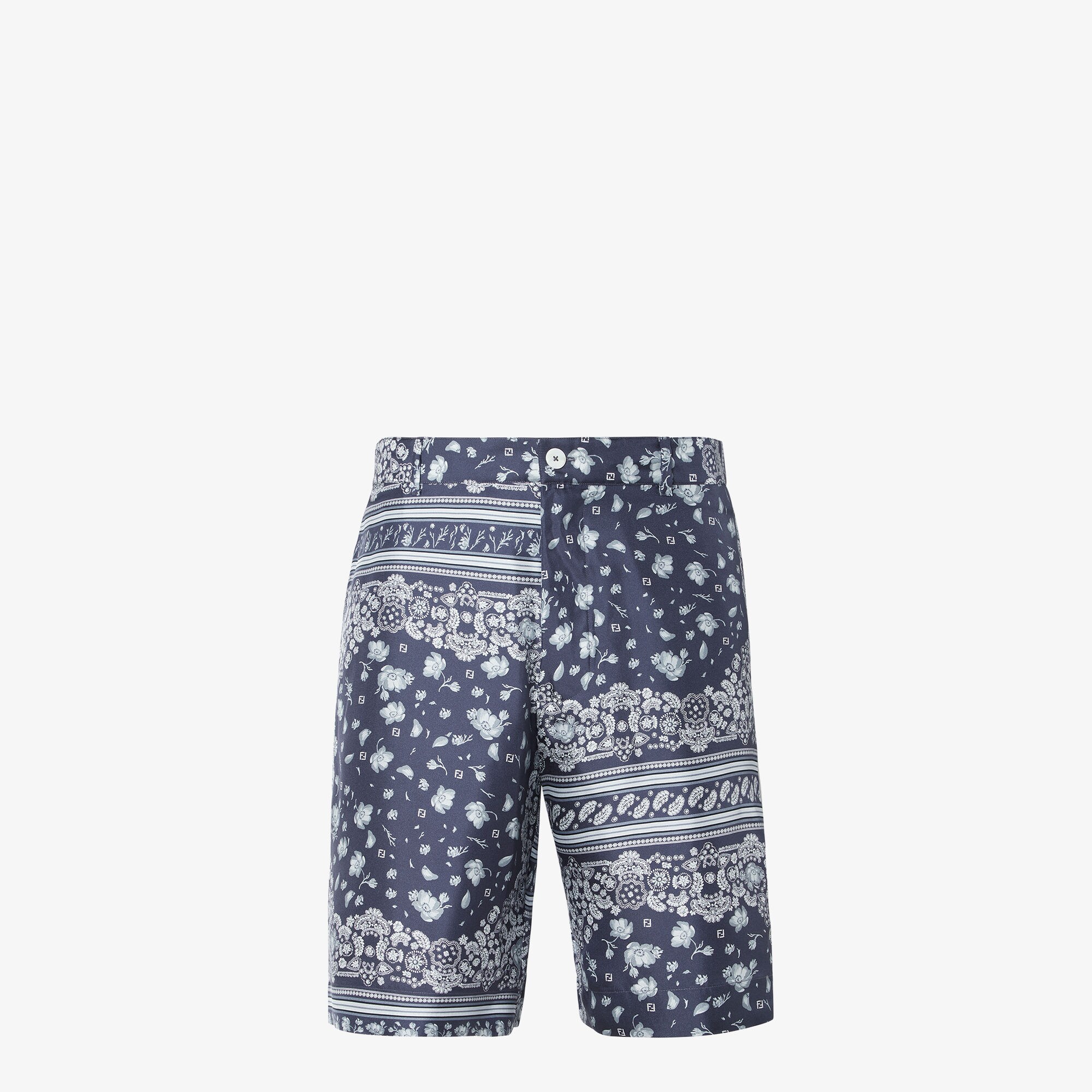 ショートパンツ FENDI Logo shorts White Bermudas Silk White | Fendi