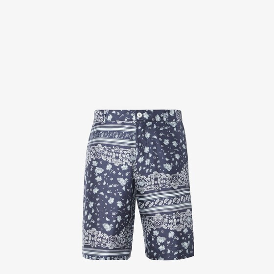 Fendi Men Bermuda Bandana In Silk In Blue