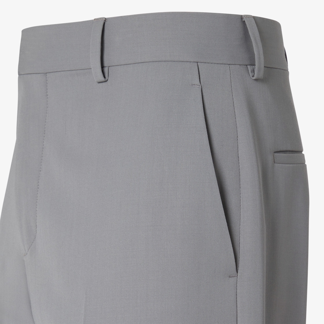 Trousers Grey wool gabardine trousers Grey - Image 3/4