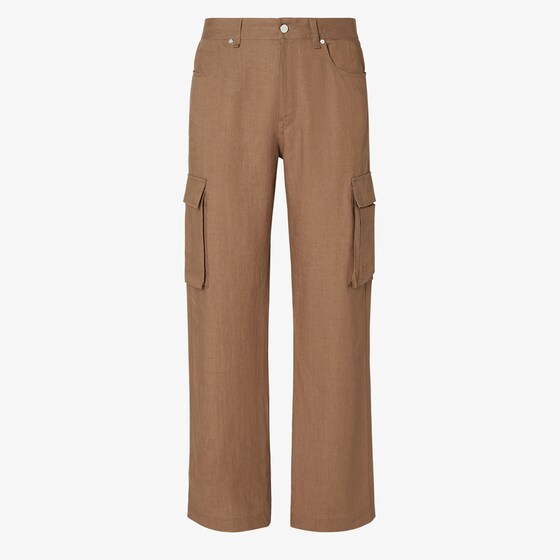 Fendi Straight-cut cargo trousers with belt loops at the waist