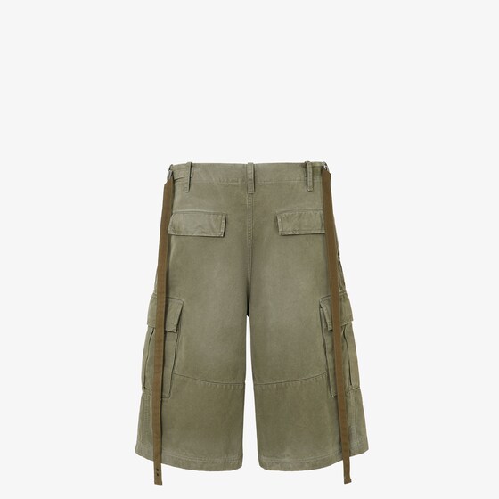 Fendi Utility-style Bermuda shorts featuring long side ties at | Thumbnail 2