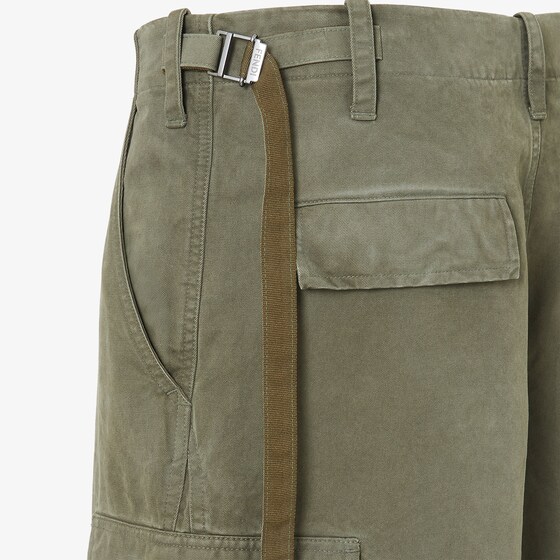 Fendi Utility-style Bermuda shorts featuring long side ties at | Thumbnail 3