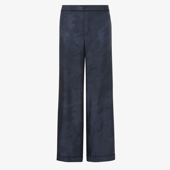Fendi Straight-cut pyjama-style trousers with patch pockets
