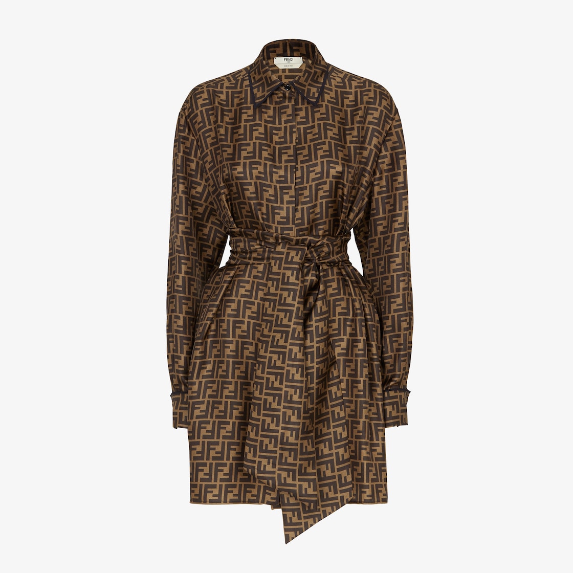 Dress Brown twill dress Brown - Image 1/5