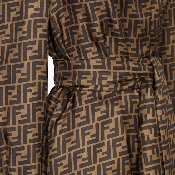 Fendi Shirt-style short dress with a classic collar, sleeves | Thumbnail 3