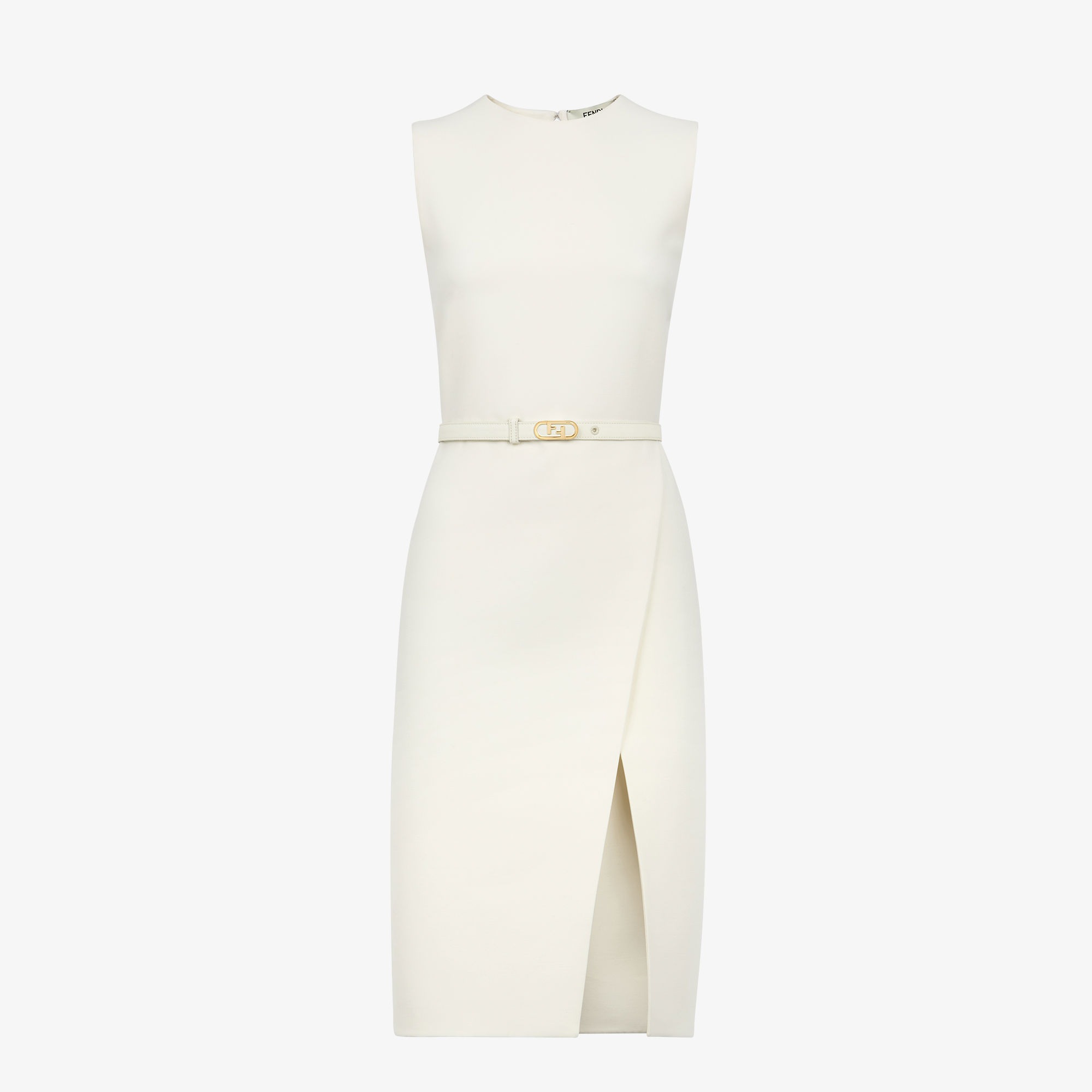 Dress - White wool and silk dress | Fendi