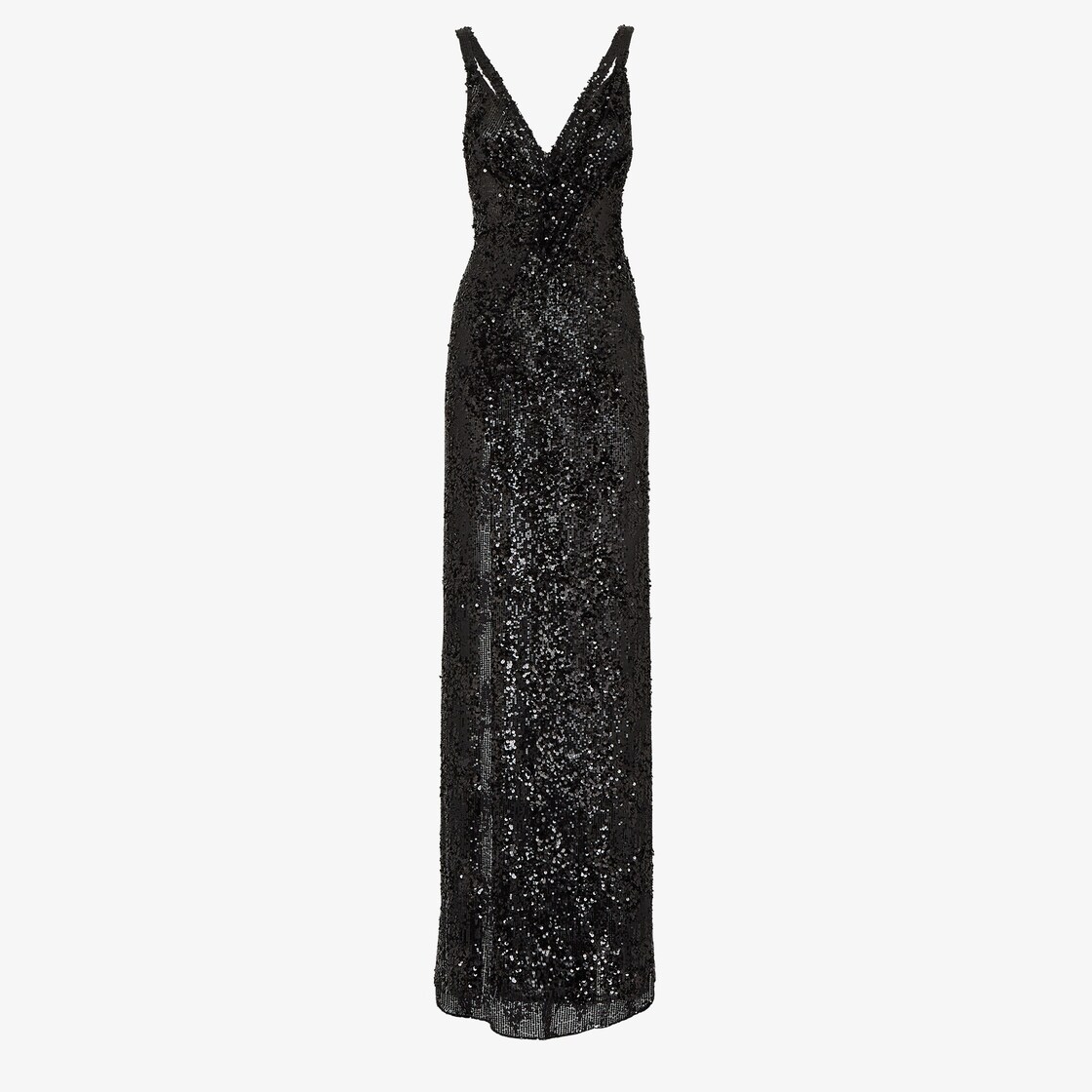 Dress - Black sequin and chiffon dress