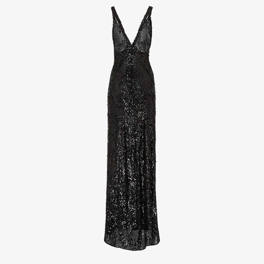 Dress - Black sequin and chiffon dress | Fendi