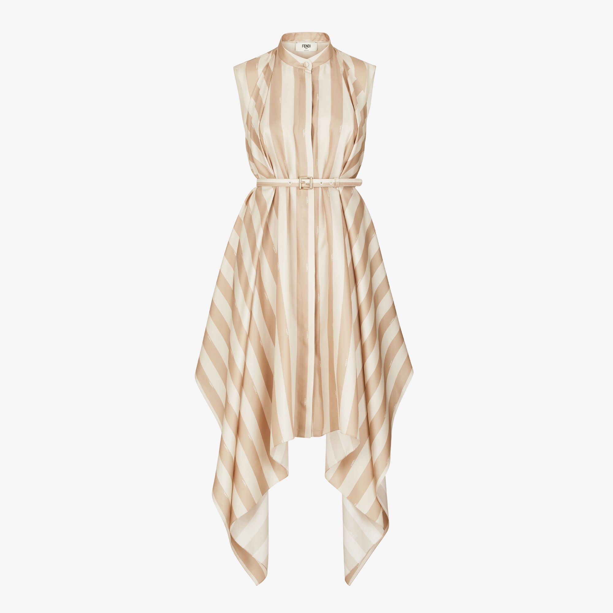 DressBeige Pequin silk dress