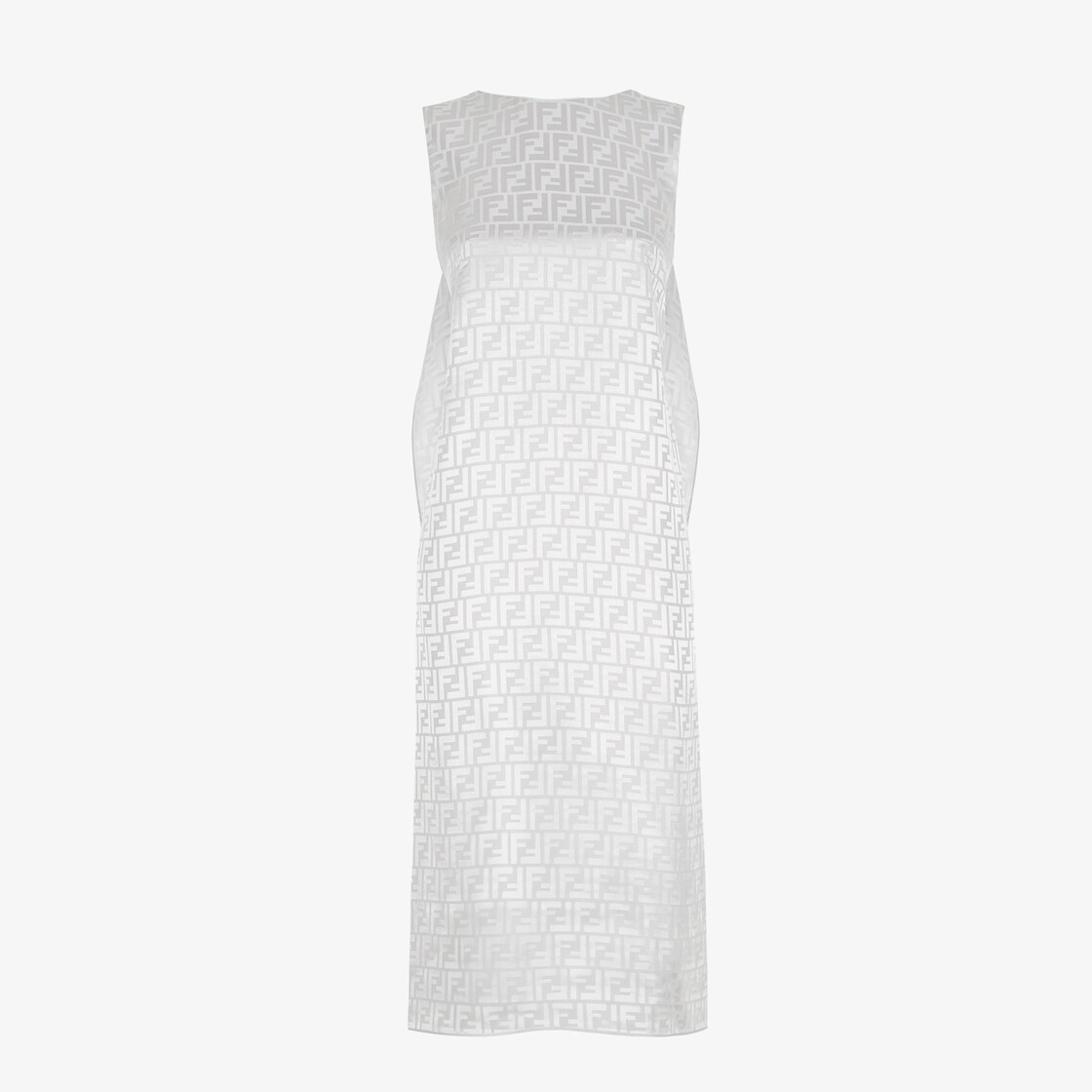 Fendi Ff Motif Fitted Dress in Gray