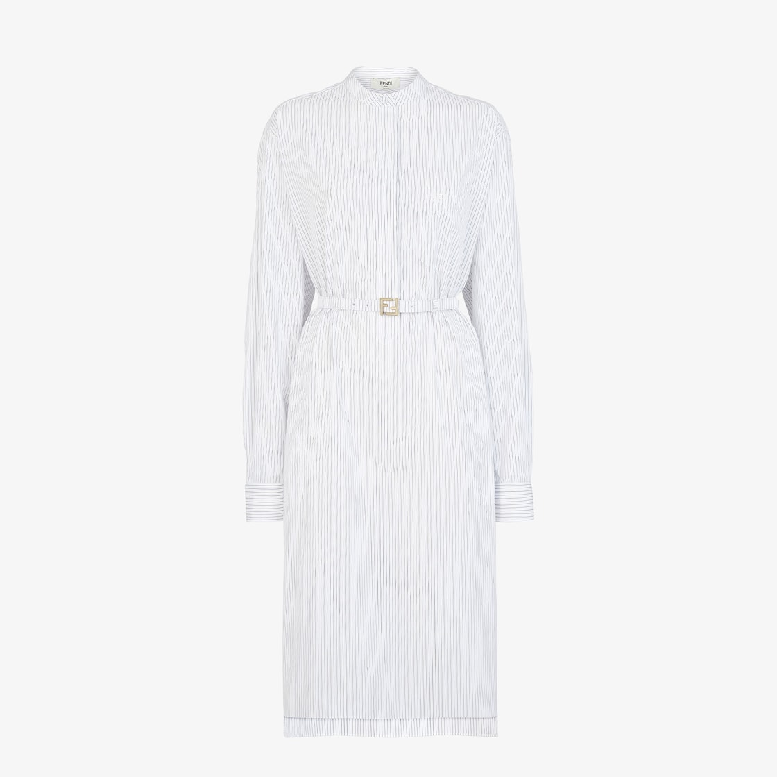 Dress White pinstriped cotton dress Fendi