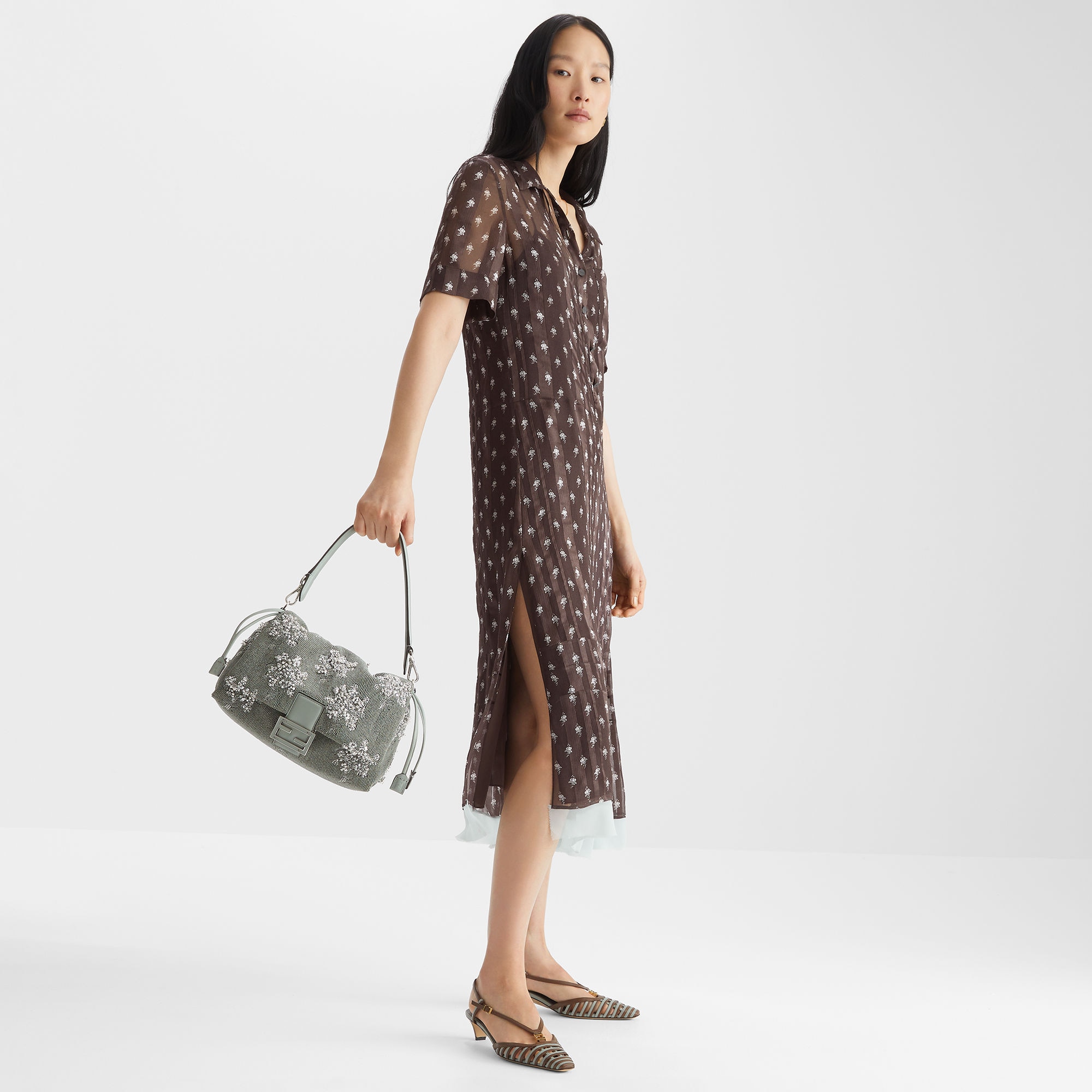 FENDI 36ブラウンドレス ドレス ファブリック ブラウン | Fendi