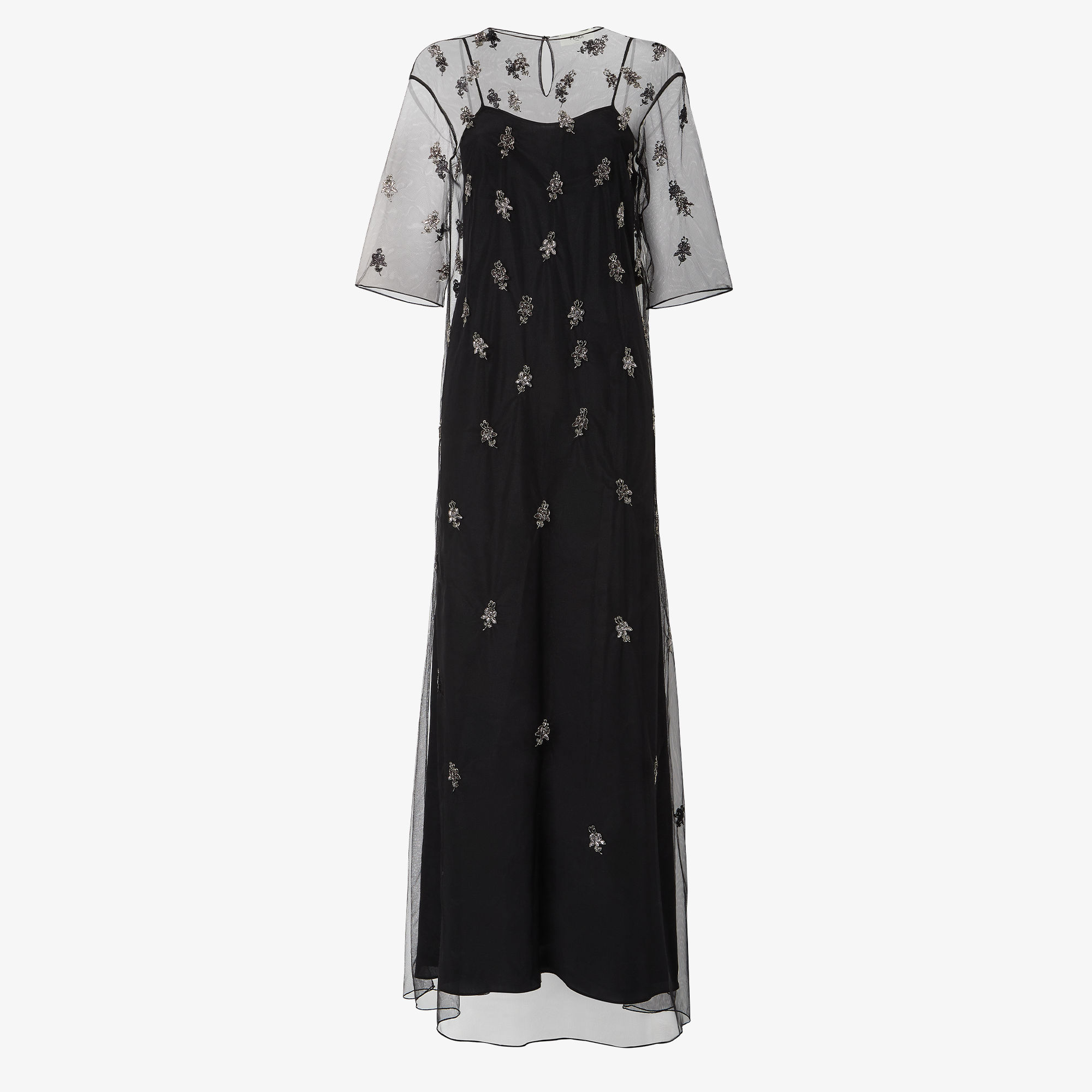 ワンピース FENDI PRINTED STRETCH TULLE DRESS Dress Fabric Black | Fendi
