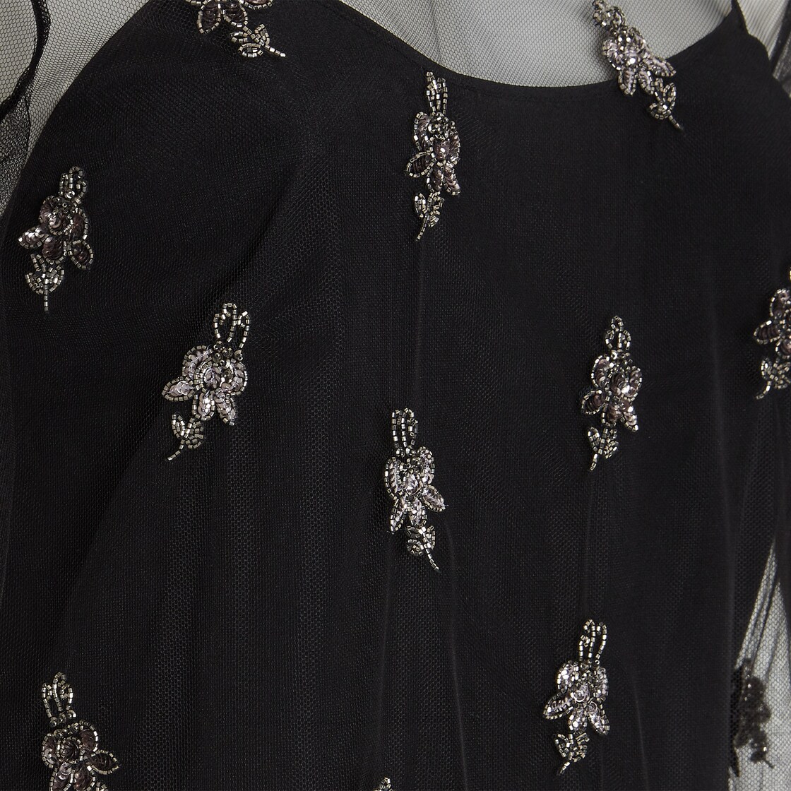 Dress Black tulle dress with embroideries Black - Image 3/3