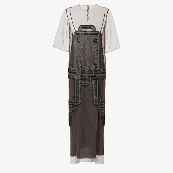Fendi Straight-cut long dress | Thumbnail 2