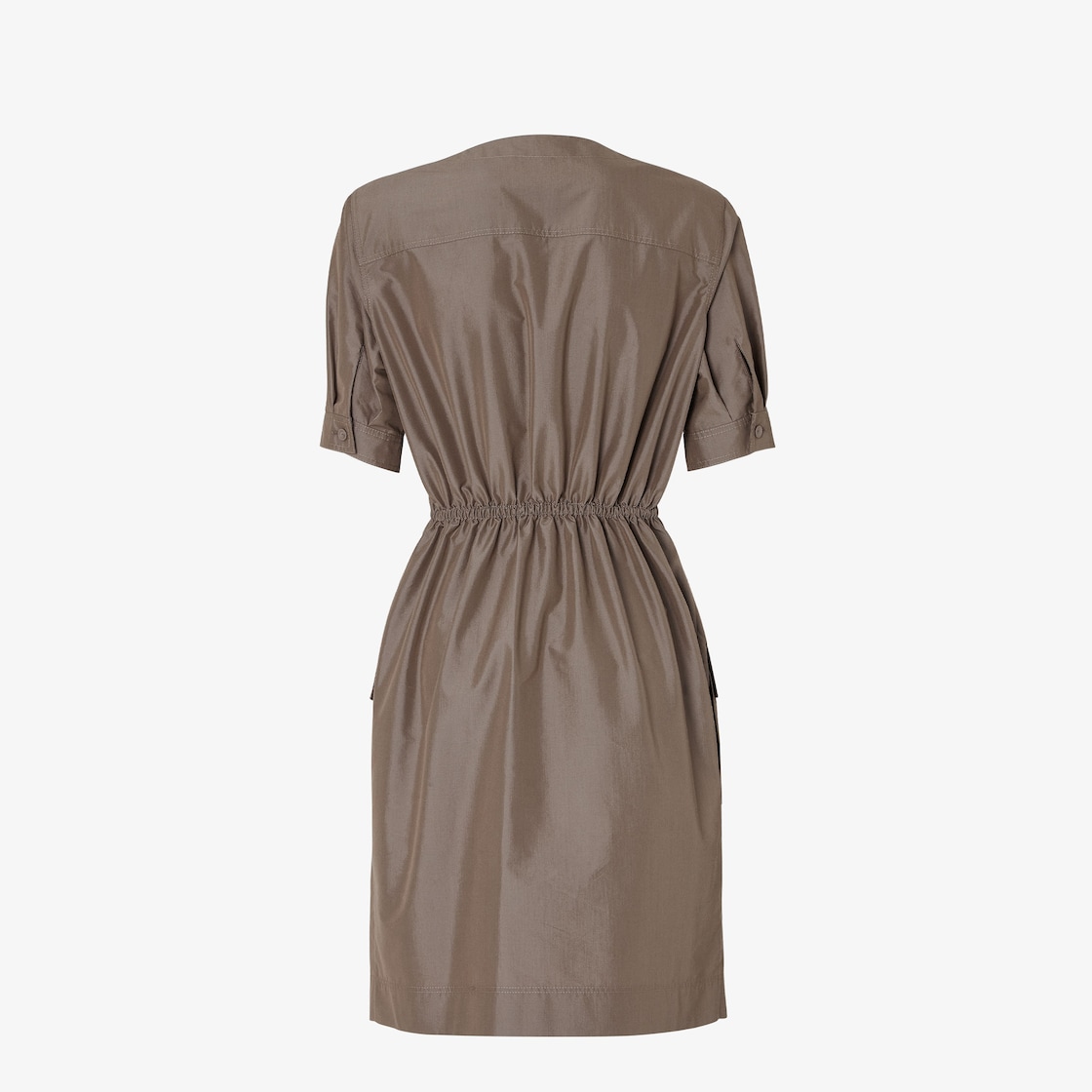 Dress Brown cotton and silk canvas dress Brown - Image 2/4