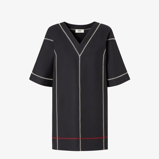Fendi Women Tunic Style Short Dress In Black