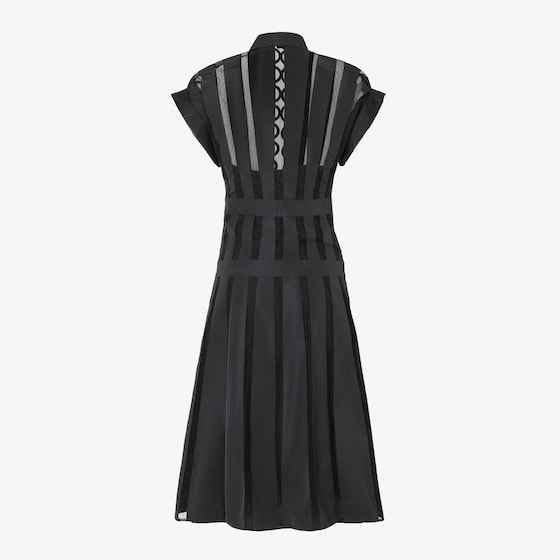 Fendi Midi shirt dress with short cocoon sleeves, classic collar | Thumbnail 2