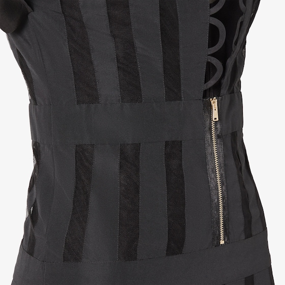 Fendi Midi shirt dress with short cocoon sleeves, classic collar | Thumbnail 3