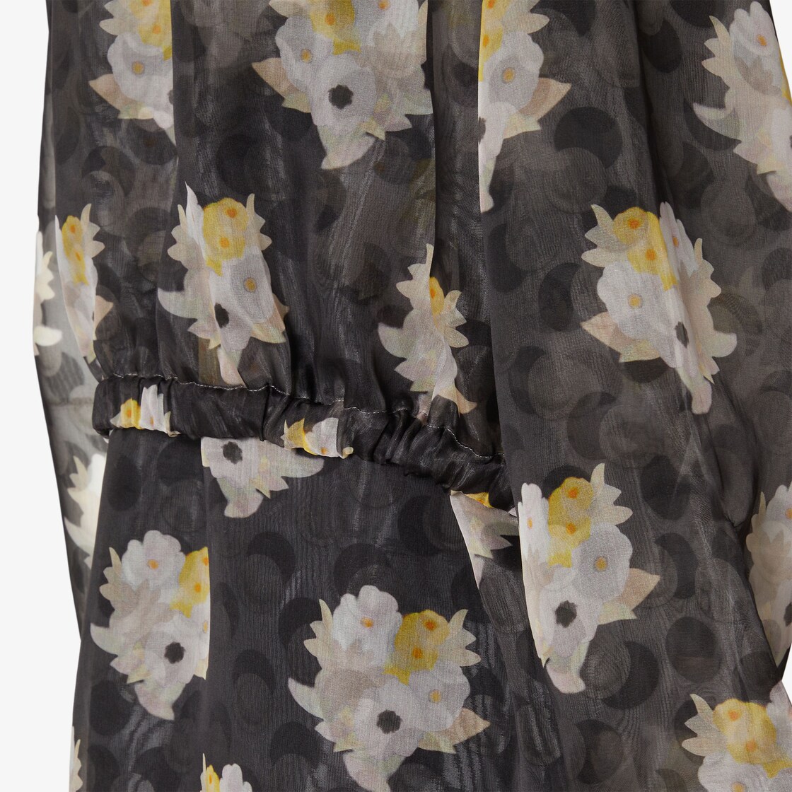 Dress Black printed organza dress Black - Image 3/4