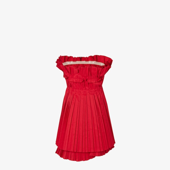 Fendi Short bustier dress with asymmetric double layer hem | Thumbnail 2