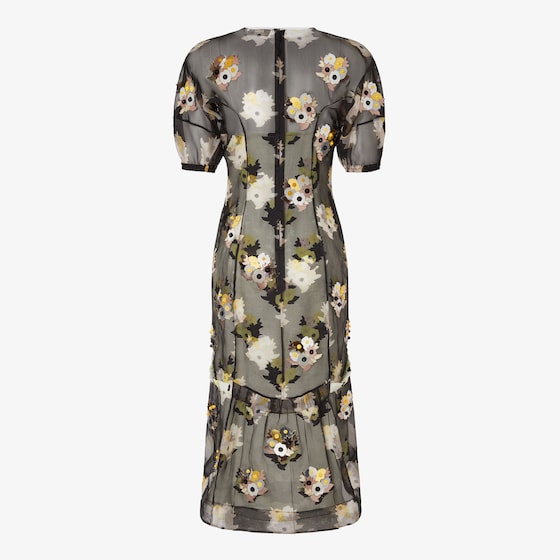Fendi Midi dress fitted at the waist with crew-neck and short | Thumbnail 2