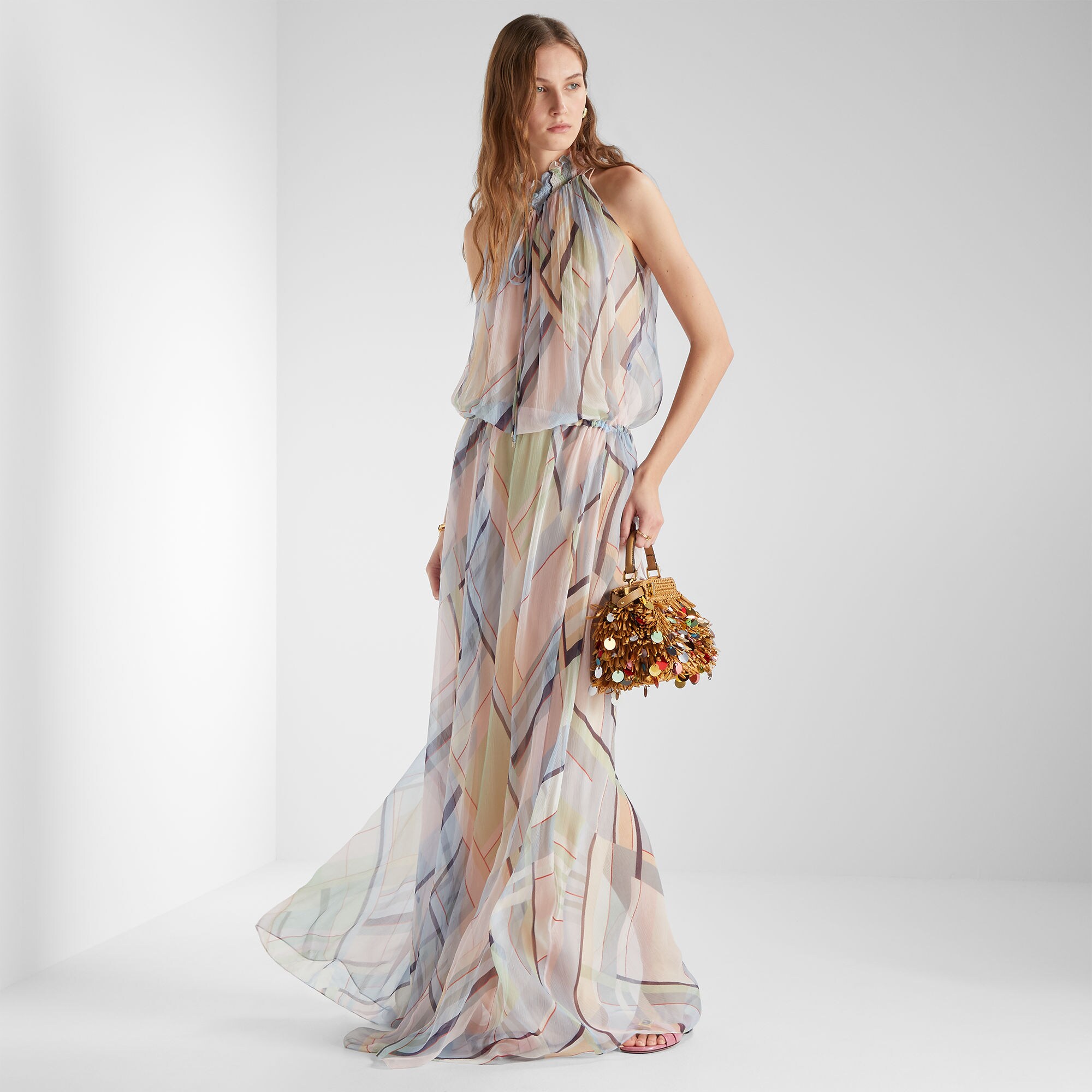 Dress , Multicolour, Size 42- Fendi