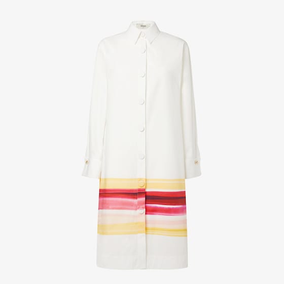 Fendi Shirt dress with shirt collar and long sleeves