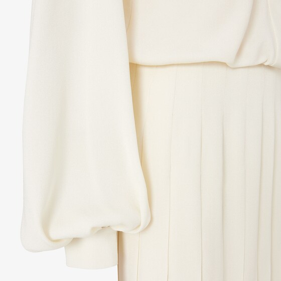 Fendi Long, flowing shirt dress with a plissé pleated skirt that | Thumbnail 3