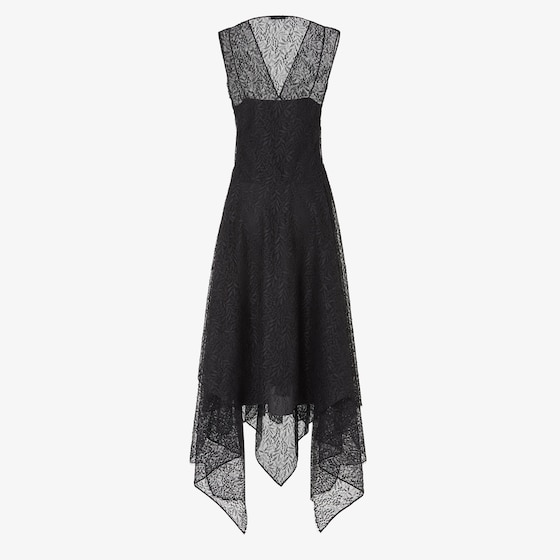 Fendi Midi dress with an asymmetric skirt, made in a combination | Thumbnail 2