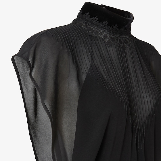 Fendi Flowing, floor-length dress featuring a cape-style bodice | Thumbnail 3