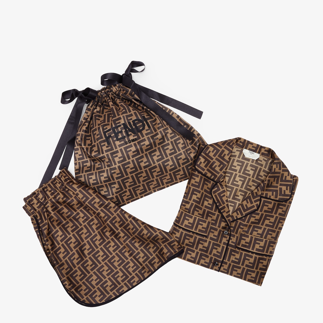 Pyjamas Silk Brown - Image 1/7