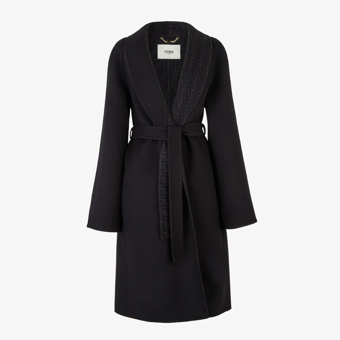 Fendi black sales coat