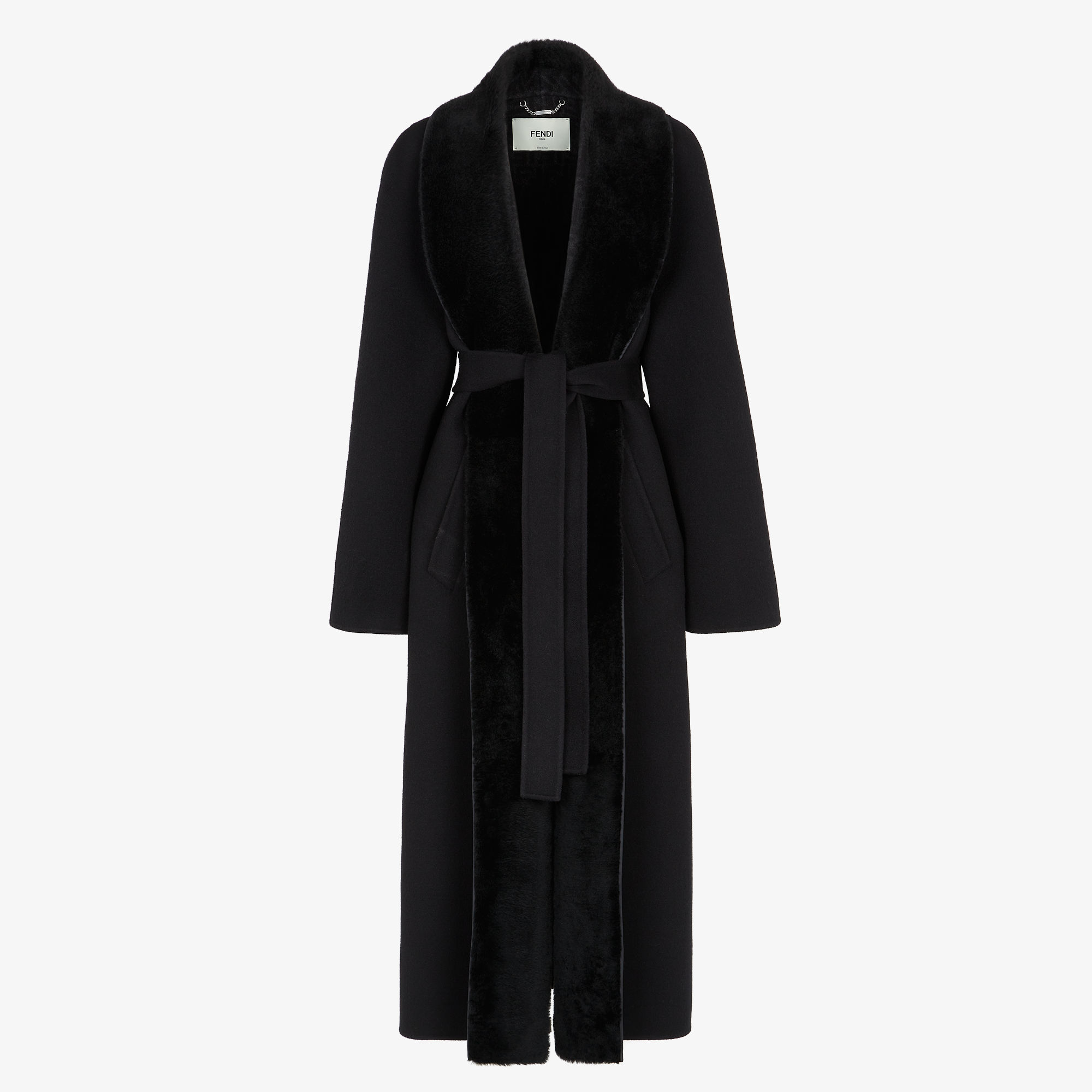 Coat Wool Black | Fendi