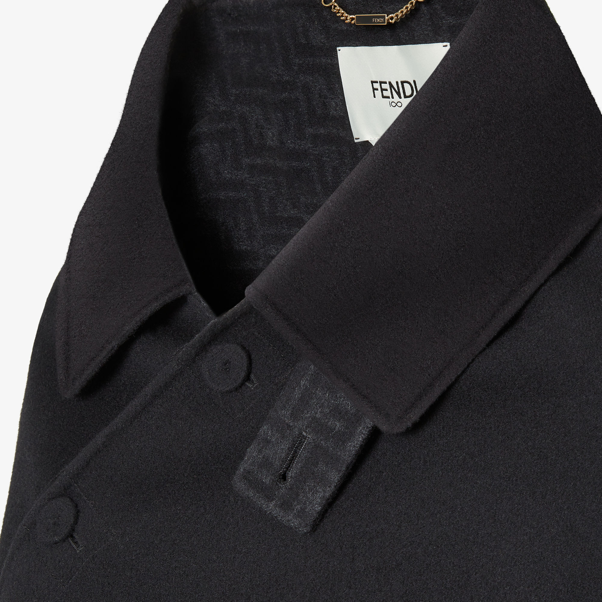 マントコート ウール ブラック | Fendi